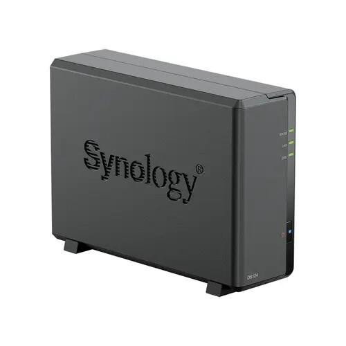 Synology DS124 Сетевое хранилище 1x 2.5" / 3.5", горячая замена, RAID modes: keine, 1x GB-LAN, Веб-сервер, 2x USB3.0, процессор: Quad Core 1.40 GHz, 1 GB ОЗУ вилка UK/HK 3-pin