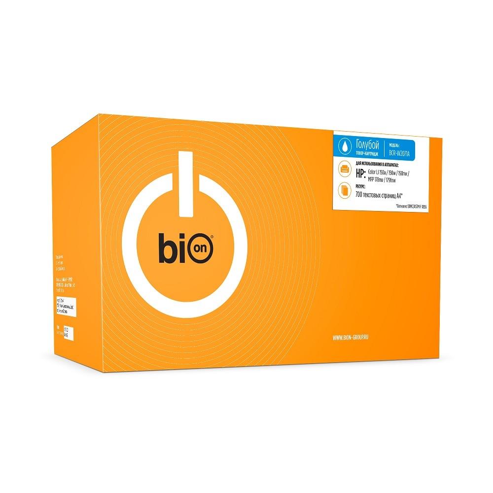Bion BCR-W2071A Картридж для HP {Color Laser 150a/150w/150nw, MFP 178nw/179fnw} (700  стр.), Голубой, с чипом