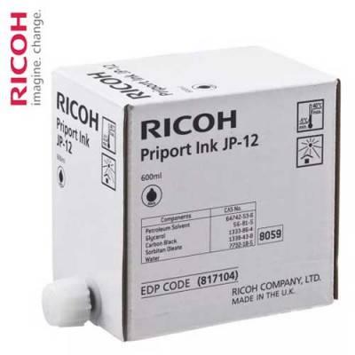 Чернила для дупликатора RICOH тип JP12 Priport JP 3000/1210/1250/1215/1255/DX3240/3440/3243/3443/DD3344/3324 черный 5pcs, 817104