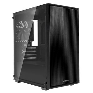 XASTRA Корпус A307M 3BK Black mATX/Mesh/ tempered glass / 3x120mm PWM FC black fans/ A307M-3FC12BK