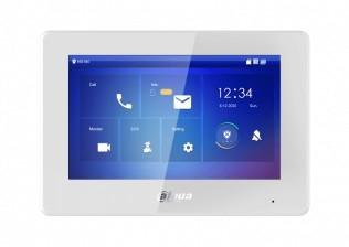 DAHUA DHI-VTH5421HW-W Монитор видеодомофона IP 7-и дюймовый с WiFi 2.4ГГц, белый, ёмкостной сенсорный экран, поддержка micro-SD до 64Гб, питание DC 12В