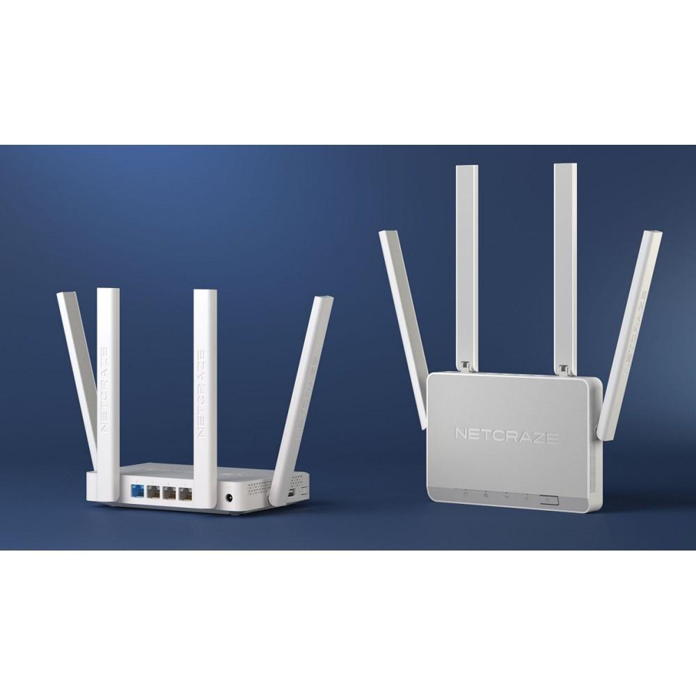 Netcraze Viva (NC-1913) Гигабитный интернет-центр с Mesh Wi-Fi 5 AC1200, 4-портовым Smart-коммутатором и многофункциональным портом USB