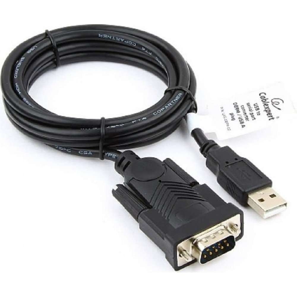 Gembird Конвертер USB->SERIAL UAS-DB9M-02 AM/DB9M, 1,5 м, PL2303TA, WinXP-Win8, черный, пакет