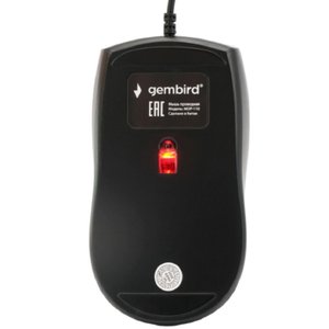 Gembird MOP-110 Black {Мышь, USB, черный, 3 кнопки,  1000 DPI, кабель 1.8м}