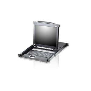 8-портовый KVM-переключатель с ЖК-дисплеем Slideaway/ATEN/ SINGLE RAIL 8P PS/2-USB LCDKVMP 17INCH, CL5708MR