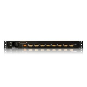 8-портовый KVM-переключатель с ЖК-дисплеем Slideaway/ATEN/ SINGLE RAIL 8P PS/2-USB LCDKVMP 17INCH, CL5708MR