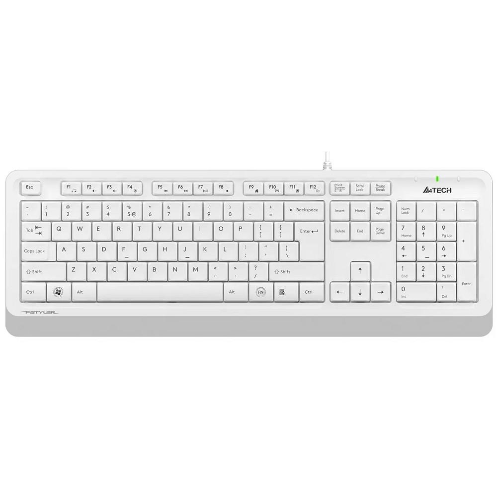 Клавиатура A4Tech Fstyler FK10, белый/серый, USB, FK10 WHITE