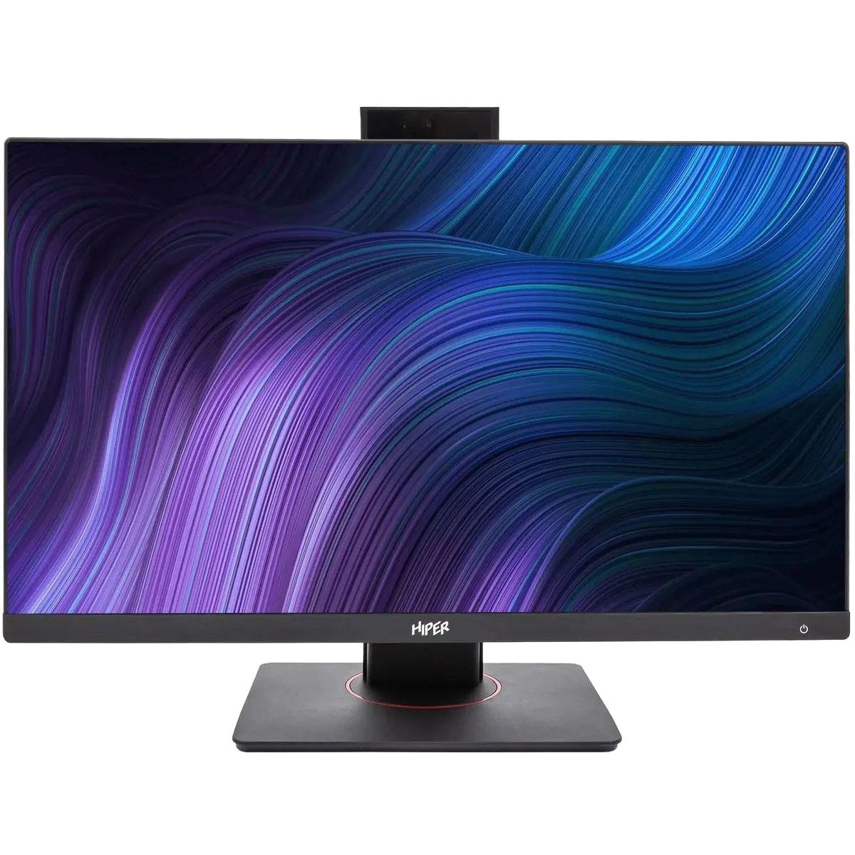 Моноблок/ HIPER V6   23.8"(1920x1080 (матовый) IPS)/Intel Core i3 14100(3.5Ghz)/8192Mb/256PCISSDGb/noDVD/BT/WiFi/war 1y/6.45kg/черный/Win11Pro + Cam 5.0 SD/Проводные МК/WiFi6, V6-i3141R8N2H6FBI6EPBMKWP