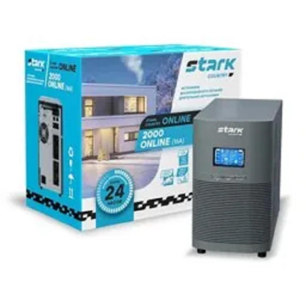 ИБП STARK SC 2000 Online 16А 2000ВА/1800Вт {Online, На пол, 110-300В, 4х ЕВРО, Smart-slot/USB/RS232/EPO, БЕЗ АКБ - внеш 4x 4,5-320 Ач}{Б0008806}