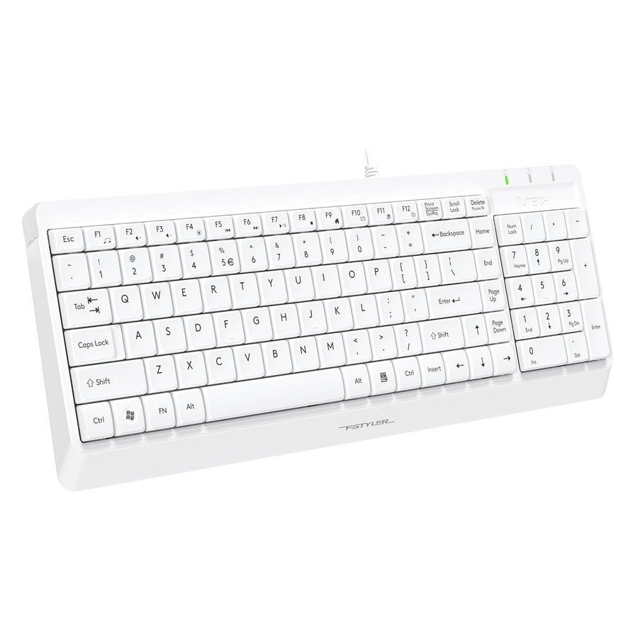 Клавиатура + мышь A4Tech Fstyler F1512 клав:белый мышь:белый USB (F1512 WHITE)