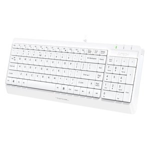 Клавиатура + мышь A4Tech Fstyler F1512 клав:белый мышь:белый USB (F1512 WHITE)