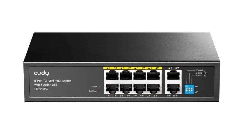 Cudy FS1010PG Коммутатор с 8 портами 100 Мбит/с (PoE+) и 2 гигабитными портами