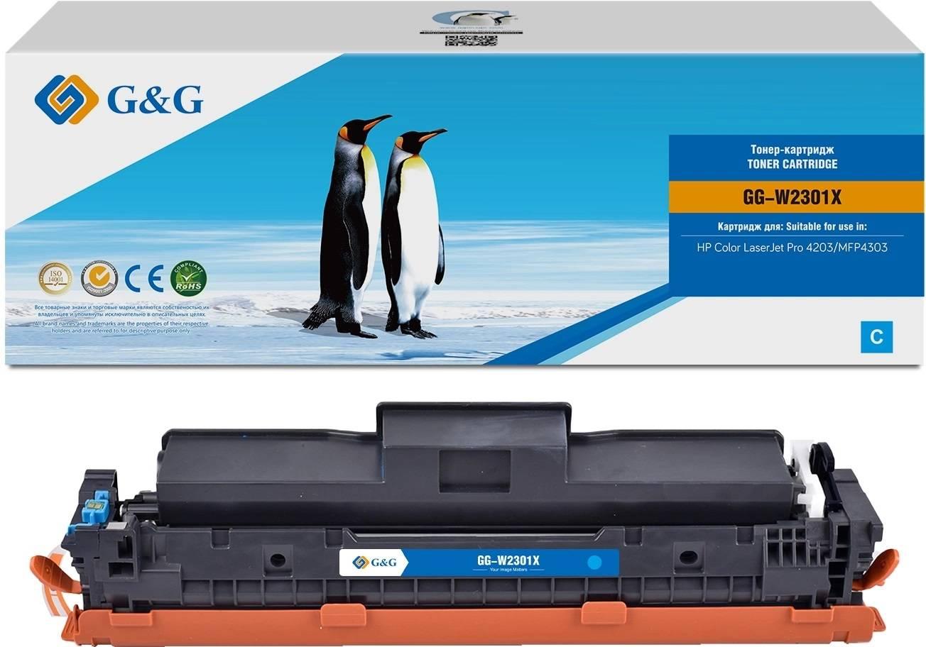 Картридж G&G, аналог HP W2301X голубой 5.5k с чипом, GG-W2301X