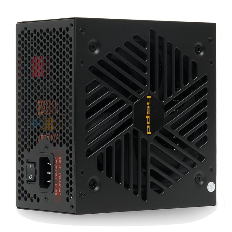 Блок питания/ Power Supply HSPD, 1000W 80+ Gold (ATX, 3.1, PCIe 5.1, Full modular, 1x24(20+4)pin 600mm, 2xCPU 8(4+4)pin 700mm, 2xPCIe*2 8(6+2)pin 550+150mm, 1x12V(2x6) 12+4pin 600W 550mm  2xSATA*3 500+150+150mm, 1xMOLEX4pin*3+FDD 500+150+150+150mm , Active, 120x120mm, 150x140x86mm, APFC, OVP, UVP, SCP, OCP, OTP, OPP, NLO, SIP, black), HSI-1000GF-BK
