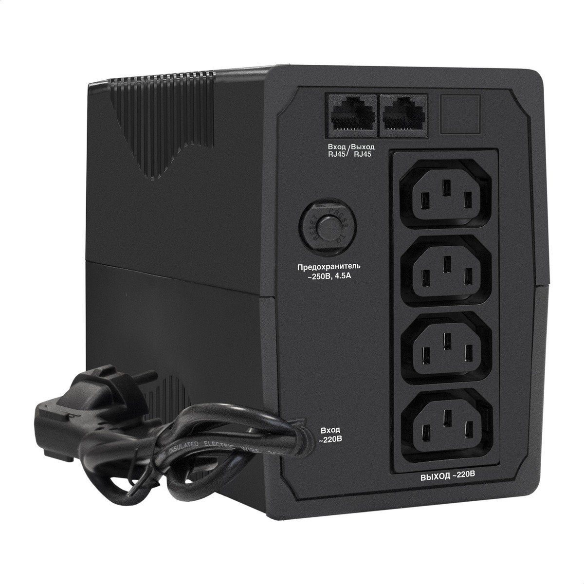 Exegate EP285473RUS ИБП ExeGate Power Back BNB-850.LED.AVR.C13.RJ <850VA/480W, LED, AVR,4*IEC-C13, RJ45/11, Black>