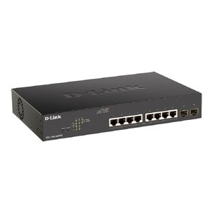 D-Link DGS-1100-10MPV2/A3A Настраиваемый L2 коммутатор с 8 портами 10/100/1000Base-T и 2 портами 1000Base-X SFP (8 портов PoE 802.3af/at, PoE-бюджет 130 Вт)