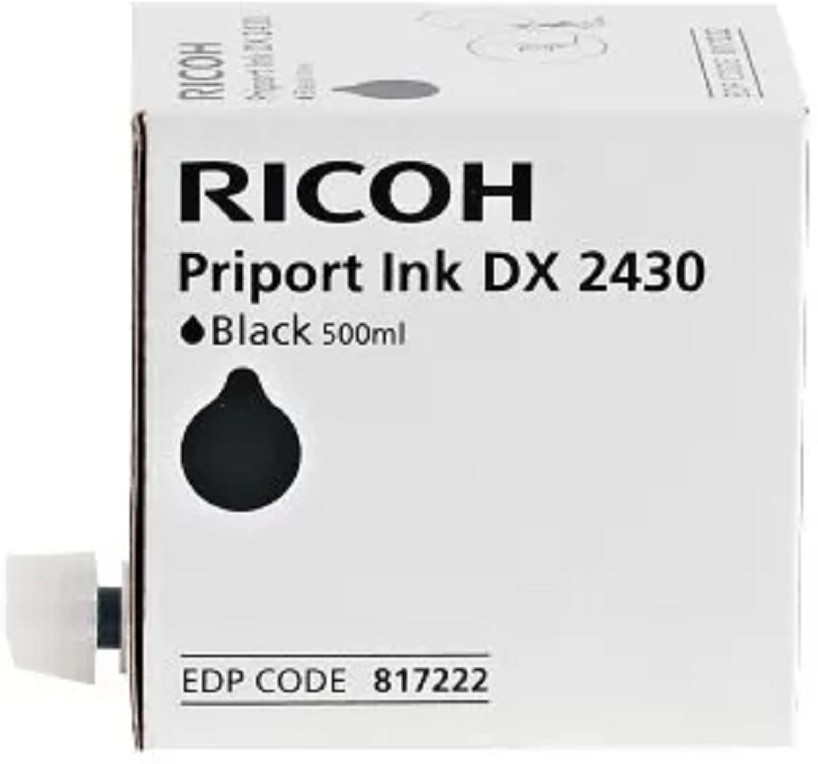 Чернила (в упаковке 1шт) для дупликатора тип 2430 черные Ricoh Priport DX2330/2430 (1х500мл) 817222