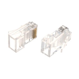Cablexpert Разъем (коннектор) RJ-45 (8P8C) универсальный кат.5e, контакты 6 микрон, 100шт, пакет (PLUG3UP6/5)