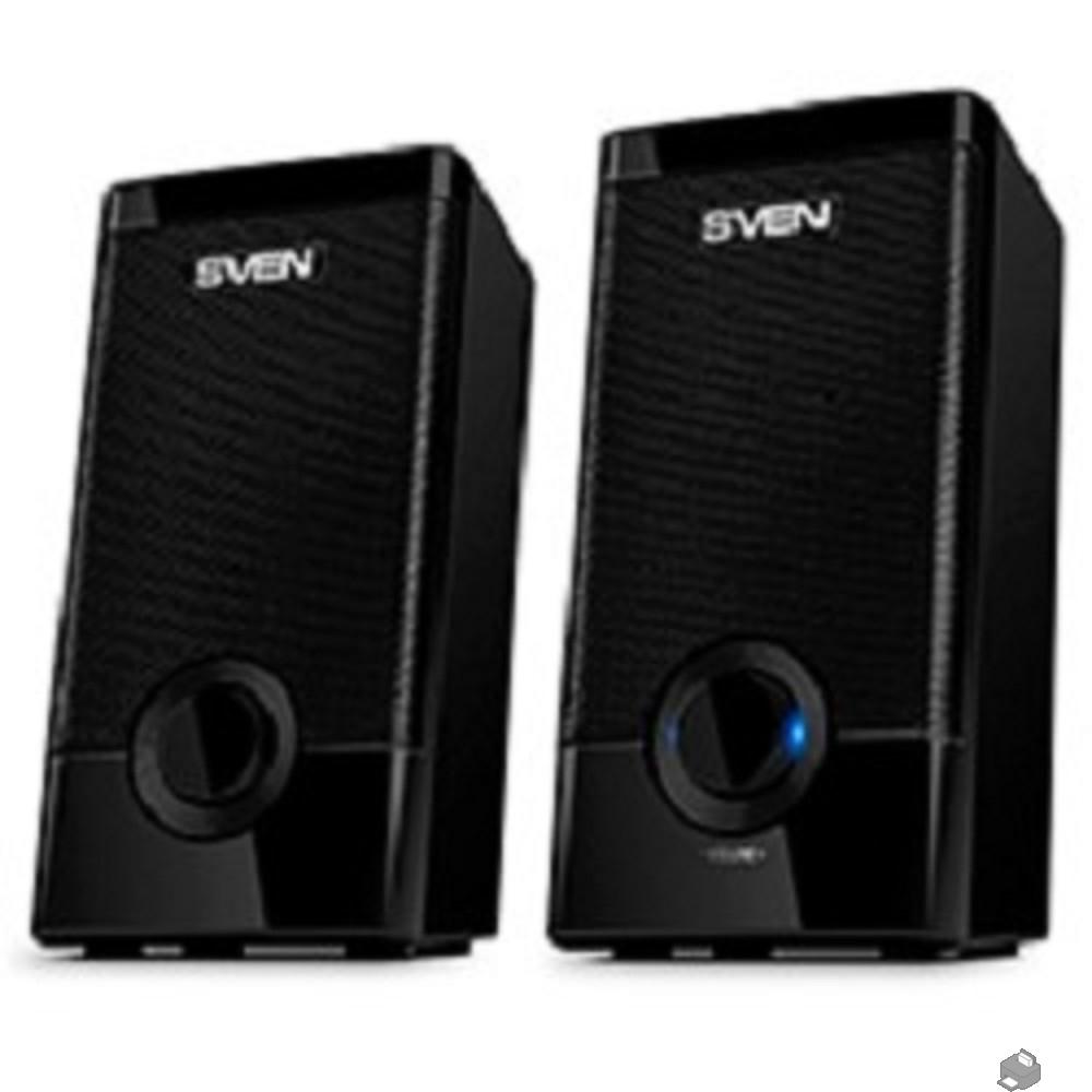 SVEN 318 черный {USB-порт ПК, ноутбука или адаптер 5V DC}, sv-015176