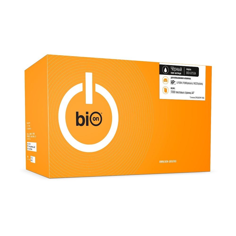 Bion BCR-Q7553A Картридж для HP{LaserJet P2015/P2014/P2014n/P2015n/P2015d/P2015x/P2015dn/M2727nf/M2727nfs }(3000  стр.), Черный , с чипом