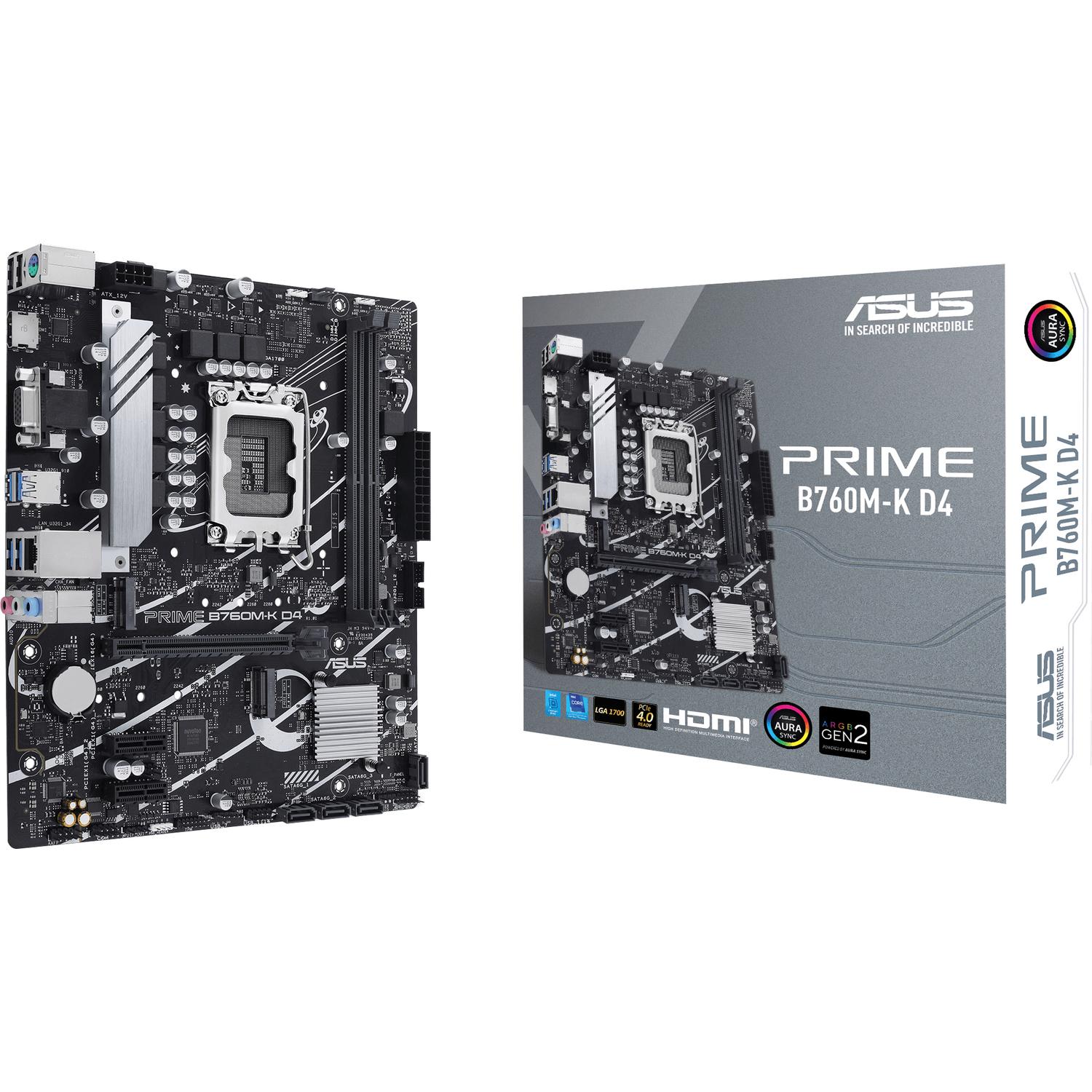 Материнская плата/ PRIME B760M-K D4, 90MB1DS0-M1EAY0