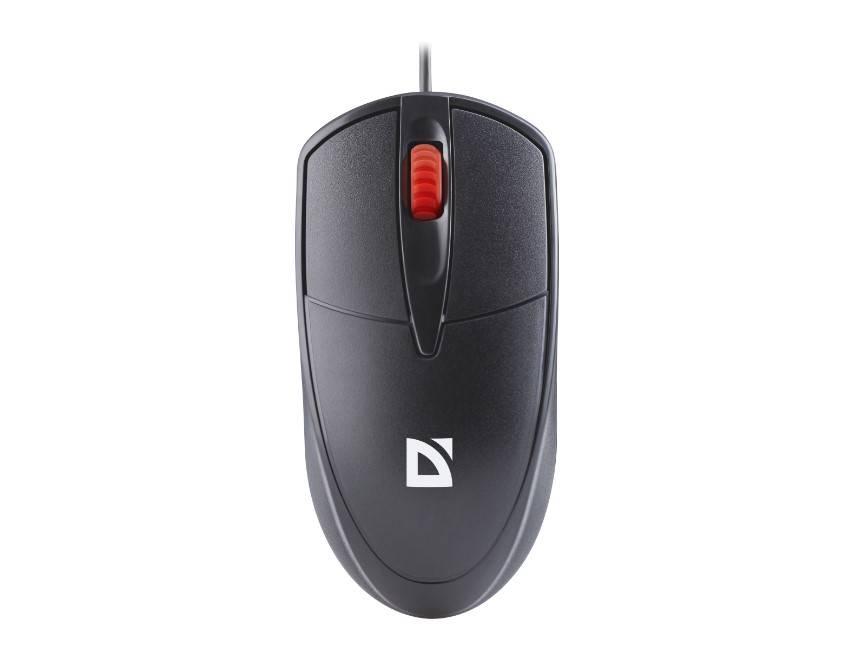 Defender Мышь проводная оптическая Icon MB-057 черн,3D,бесшумная,1,8м,1000dpi, 52057