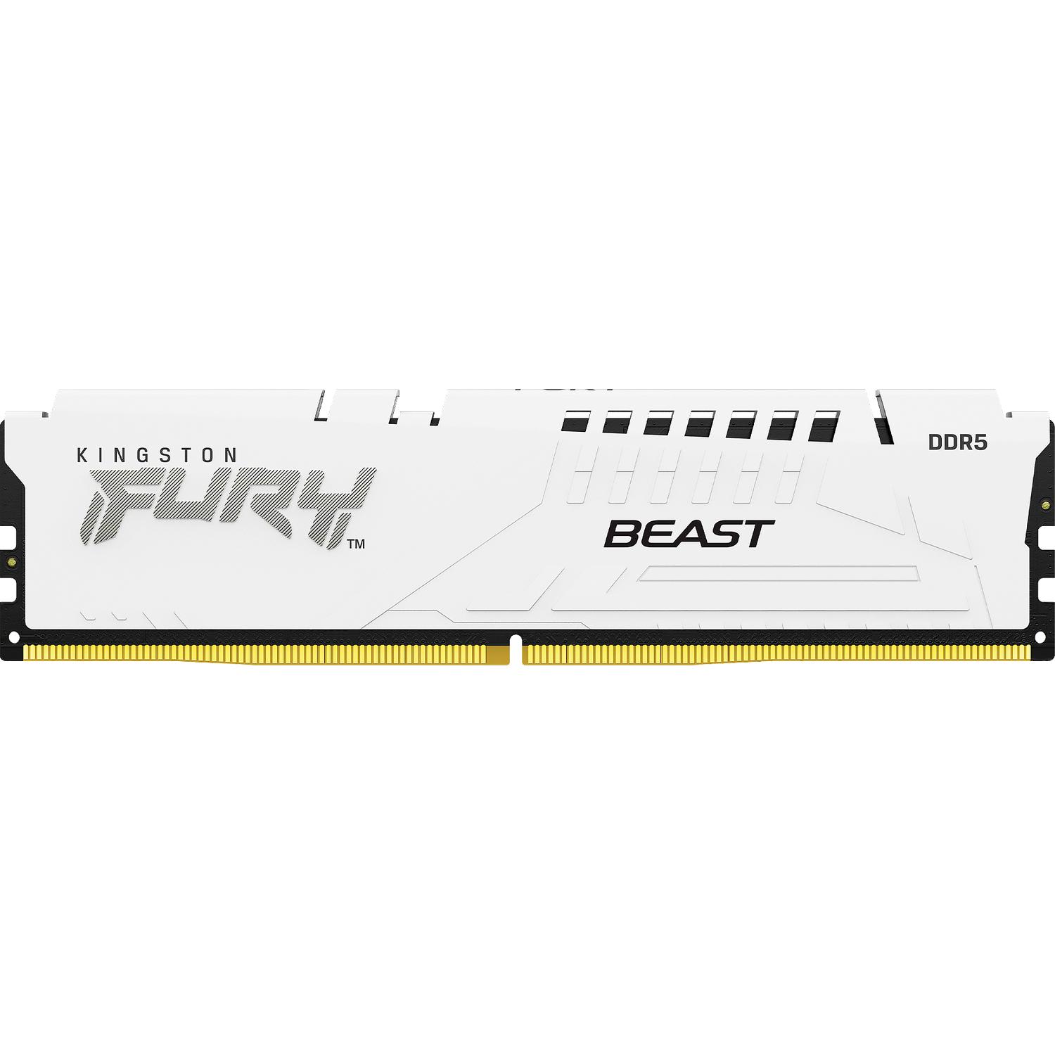 Память оперативная/ Kingston 32GB 5600MT/s DDR5 CL36 DIMM FURY Beast White EXPO, KF556C36BWE-32