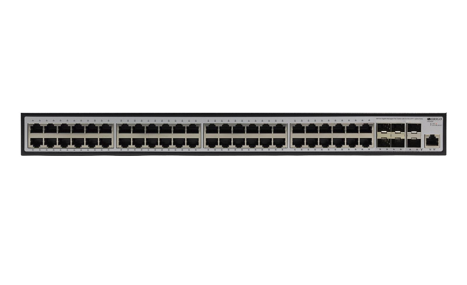Коммутатор/ Managed L3 Switch 48x1000Base-T PoE, 6x10GBase-X SFP+, PoE Budget 370W, RJ45 Console, 19" w/brackets, OS3254P/370W/A1A