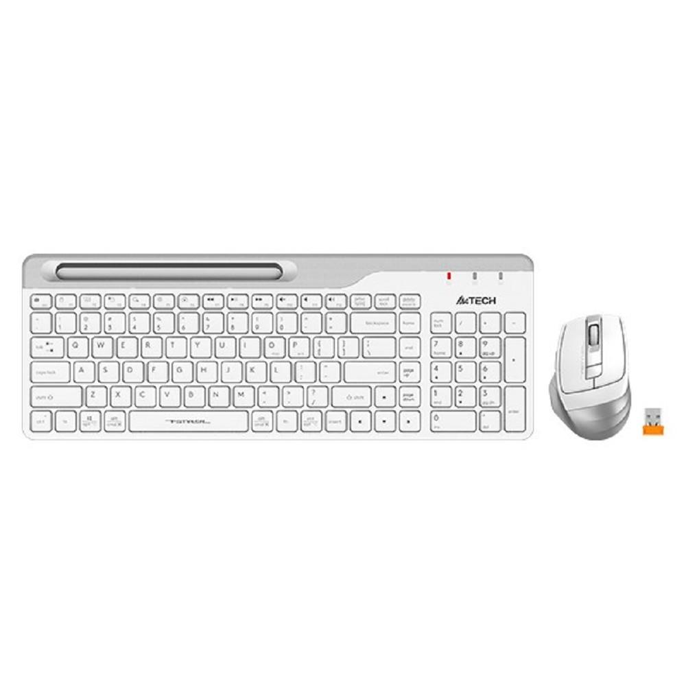 Клавиатура + мышь A4Tech Fstyler FB2535C клав:белый/серый мышь:белый/серый USB беспроводная Bluetoot, FB2535C ICY WHITE