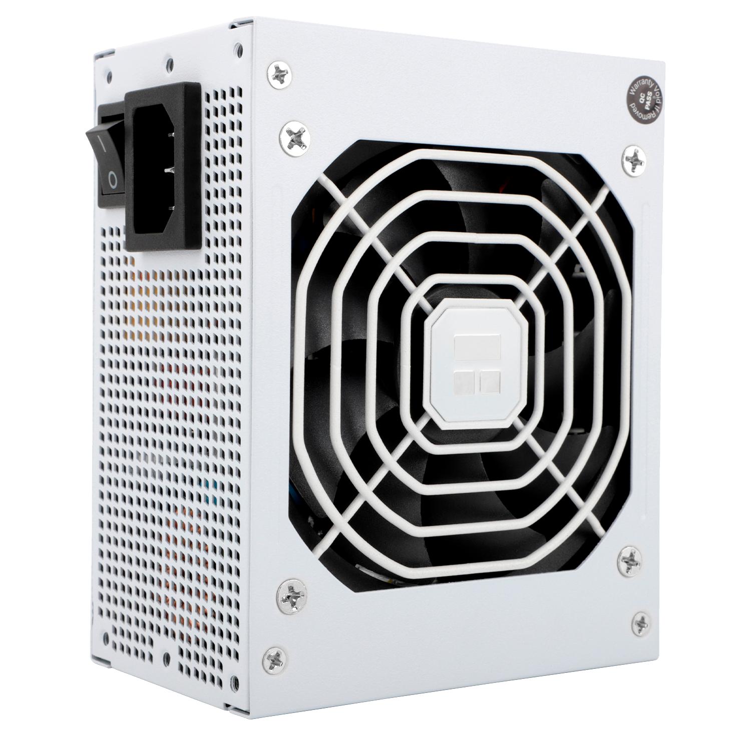 Блок питания 850W/ Power Supply Thermalright, 850W 80+ Gold (SFX, 3.1, PCIe 5.1, Full modular, 1x24(20+4)pin, 1xCPU 8(4+4)pin, 2xPCIe*2 8(6+2)pin, 1x12VHPWR PCIe 5.1 12+4pin 600mm, 3xSATA3, 3xMOLEX4pin, Active, 92x92mm, 100x125x64mm, APFC, OPP, OVP, OTP, OCP, SCP, UVP, white), TR-SGFX 850W