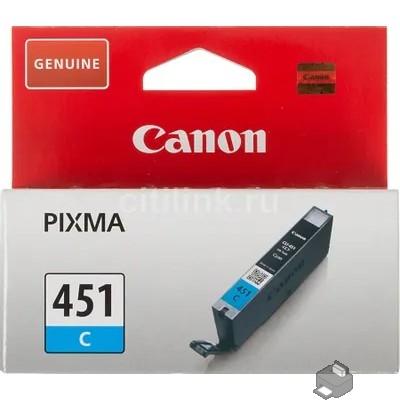 Canon CLI-451C 6524B001 Картридж  для PIXMA iP7240/MG6340/MG5440, Голубой, 332стр.