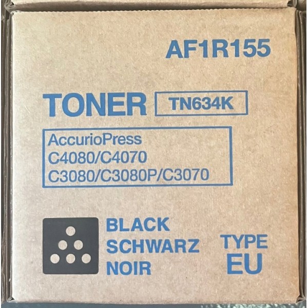 Тонер Konica-Minolta AccurioPress C3070/C3080/C3080P черный TN-634K A3VX155/A3VX15K/A3VX155, AF1R155