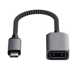 Satechi USB-C to USB 3.0. Цвет серый космос.Satechi USB-C to USB 3.0 Adapter Cable - Space Gray, ST-UCATCM