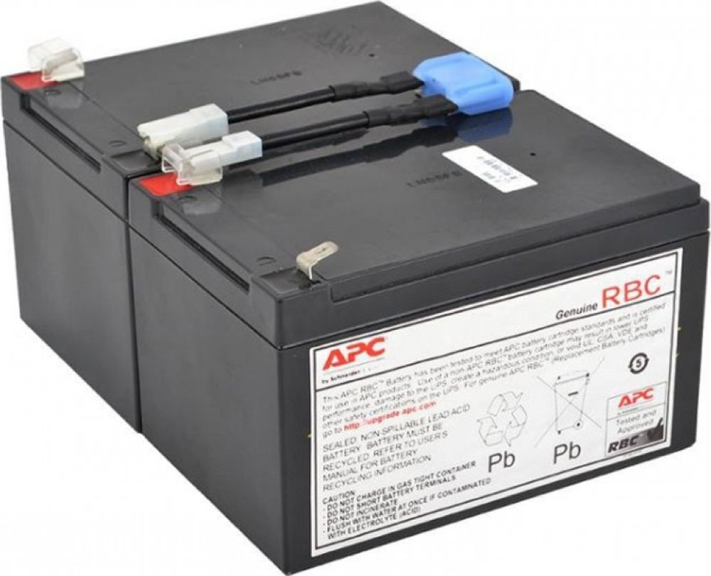 Комплект сменных батарей для Источника Бесперебойного Питания  APC Battery replacement kit for SUA1000I, BP1000I, SU1000I, SU1000INET, SU1000RMINET, SU700X167, SUVS1000I (сборка из 2 батарей), RBC6