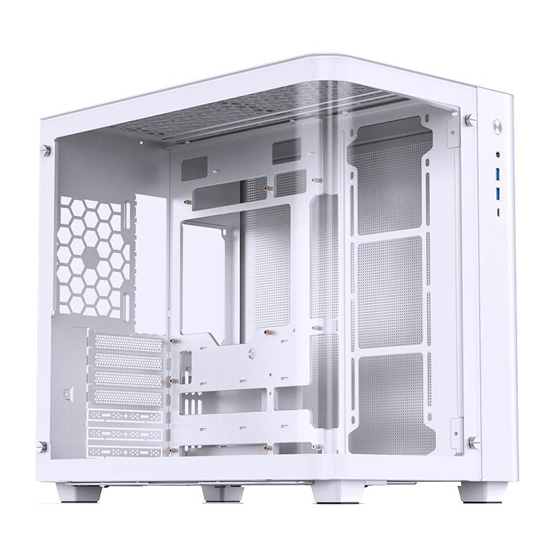 Корпус без блока питания/ Case JONSBO TK-3 White, Midi-Tower, TG, no fan, 2xUSB-A 3.2 + 1xUSB-C 3.2, ATX, mATX, mITX White