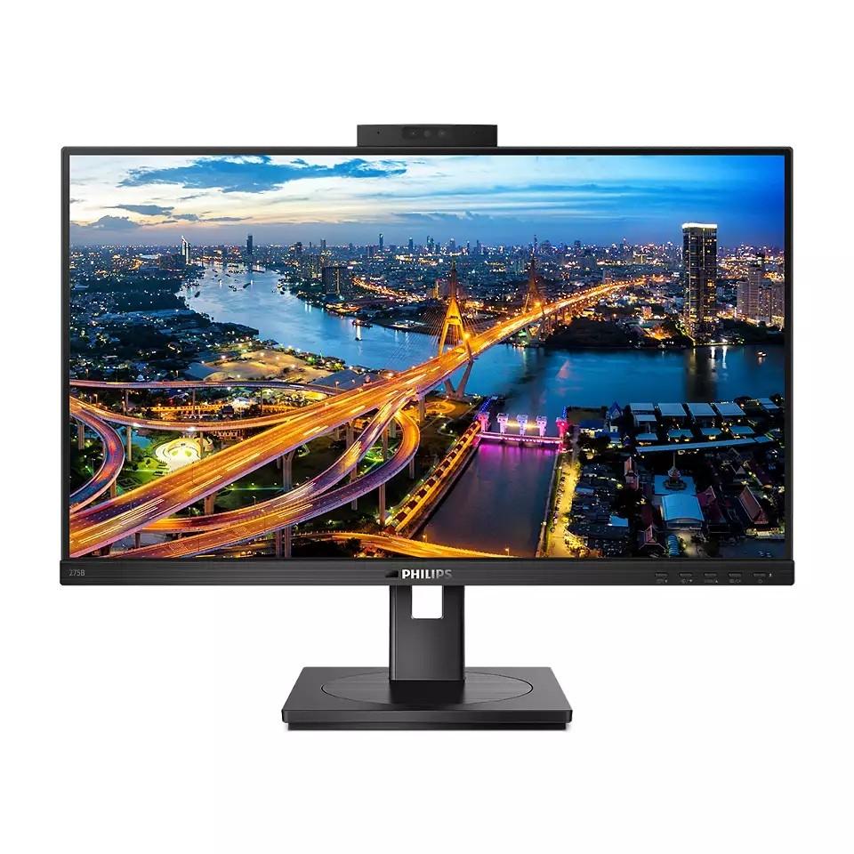 LCD PHILIPS 27" 275B1H черный {IPS 2560x1440 75Hz 4ms 78/178 300cd 1000:1 8bit DVI HDMI1.4 DisplayPort1.2 AdaptiveSync AudioOut 3xUSB3.2 USB-C3.2 2x2W WebCam VESA}, 275B1H/00