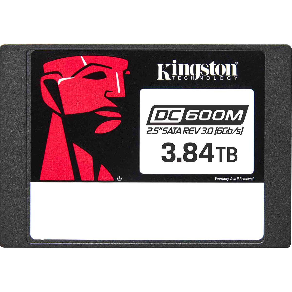 Твердотельный накопитель/ Kingston SSD DC600M, 3840GB, 2.5" 7mm, SATA3, 3D TLC, R/W 560/530MB/s, IOPs 94 000/59 000, TBW 7008, DWPD 1 (12 мес), SEDC600M/3840G