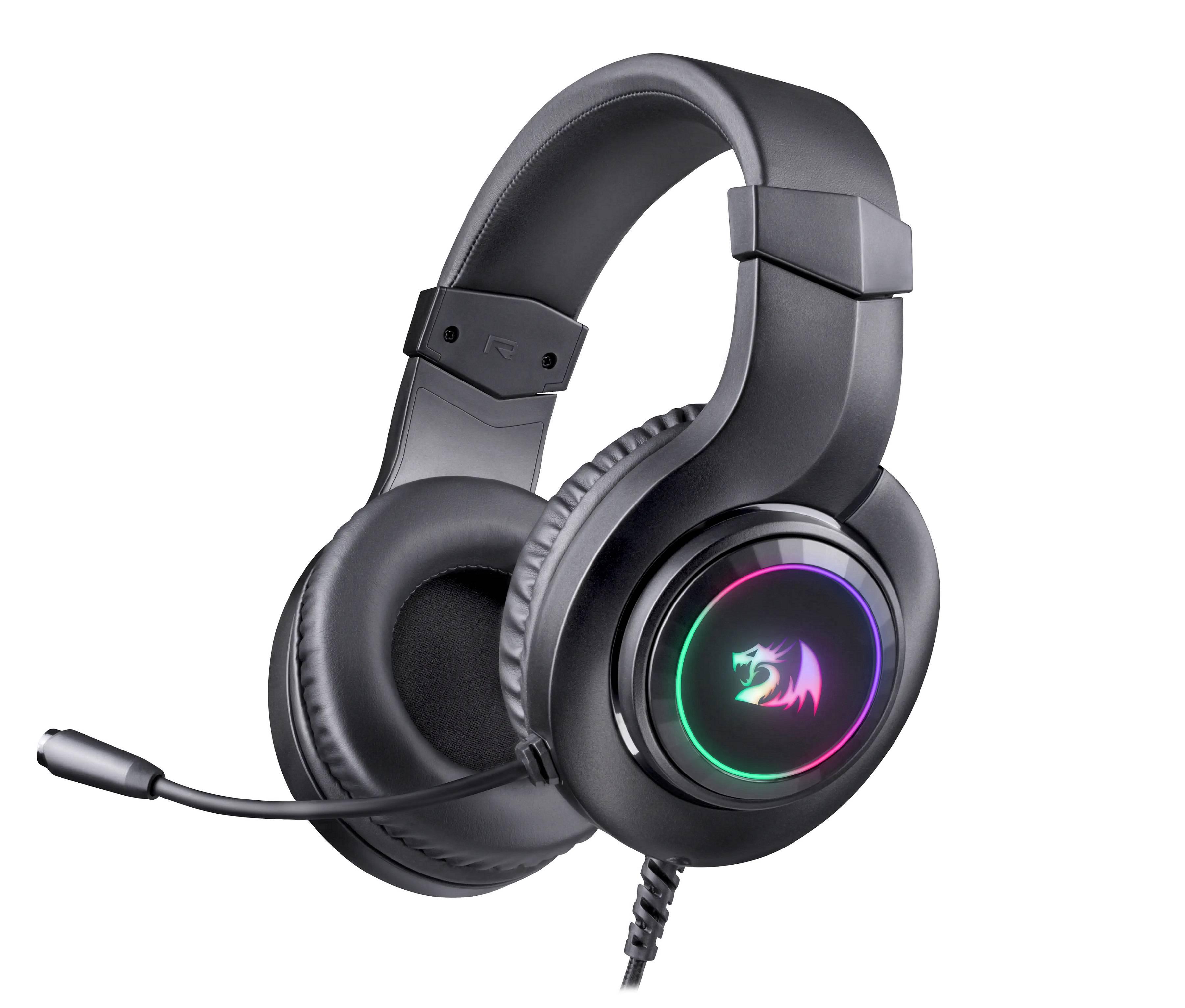 Redragon Игровая гарнитура Hylas Проводной,RGB,USB+3.5мм,черный, 77231