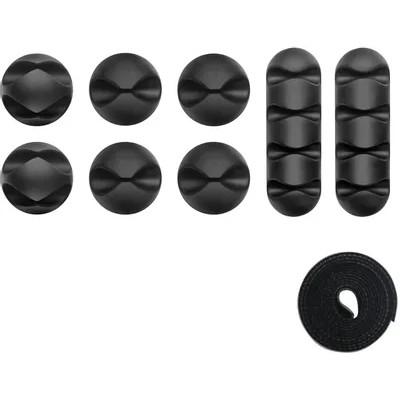 Набор клипс для крепления бытовых проводов ONKRON CM-1 Black, 4603728441726