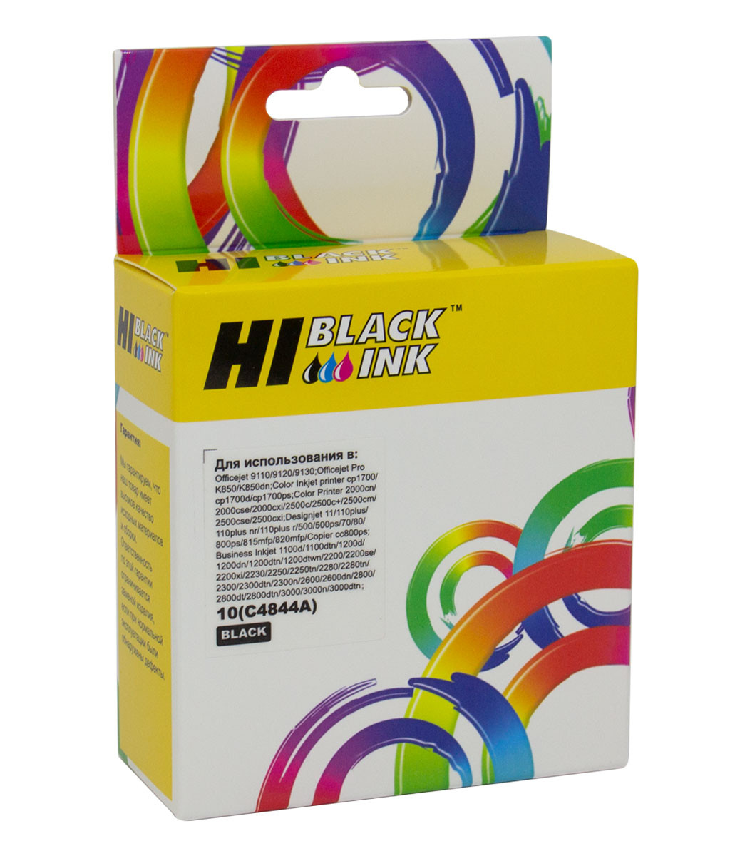 Картридж Hi-Black (HB-C4844A) для HP Business Inkjet 2200/2250, №10, Bk, 10 (C4844A)