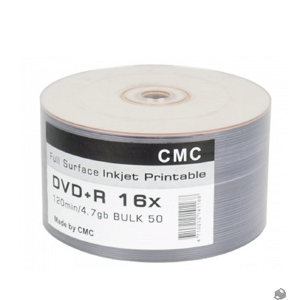 CMC DVD+R 4,7 GB 16x Bulk/50 Full Ink Print   (RECASSIST) (141182), CMCDVDPRPRB50
