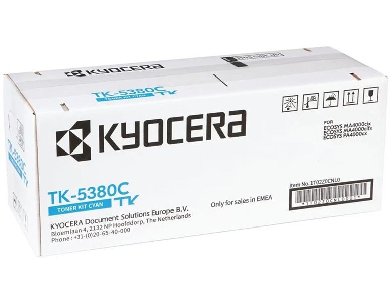 Тонер Kyocera Тонер-картридж TK-5380C для ECOSYS MA4000cifx/MA4000cix/PA4000cx голубой (10000 стр.), 1T02Z0CNL0
