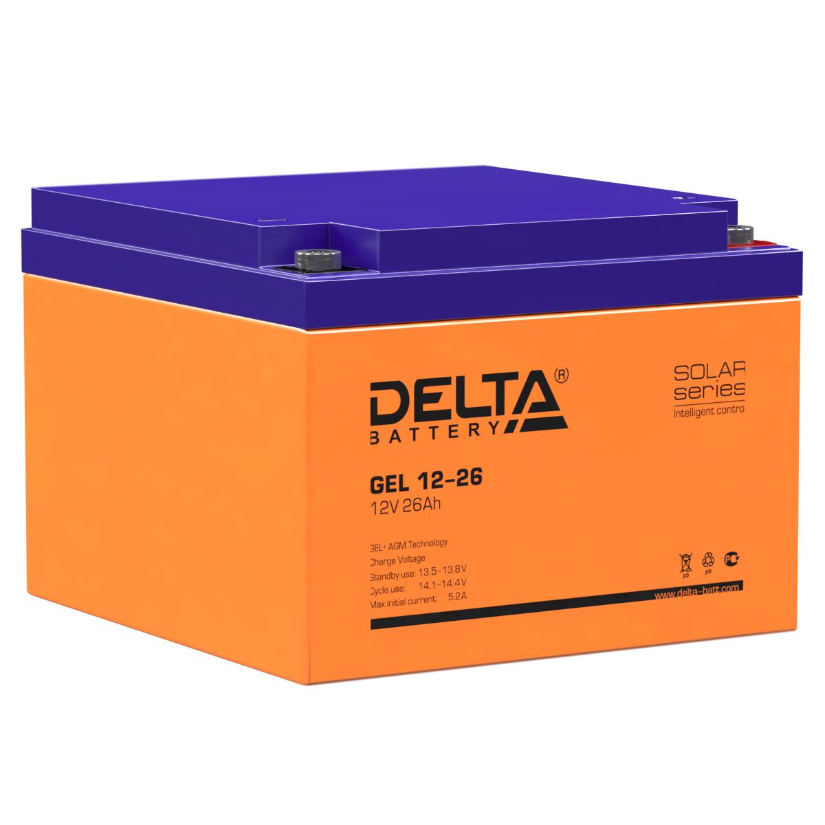 Аккумуляторная батарея DELTA BATTERY GEL 12-26, 4614010140005