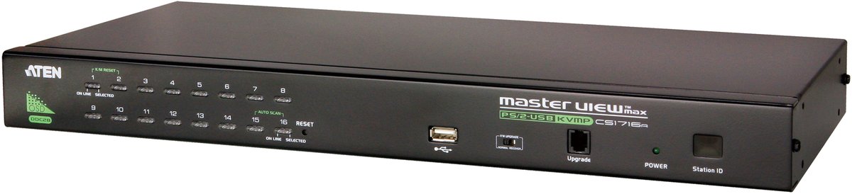 Переключатель консоли электронный, 16 портов USB/ 16 PORT PS/2-USB KVMP SWITCH W/1.8M W/23, CS1716A