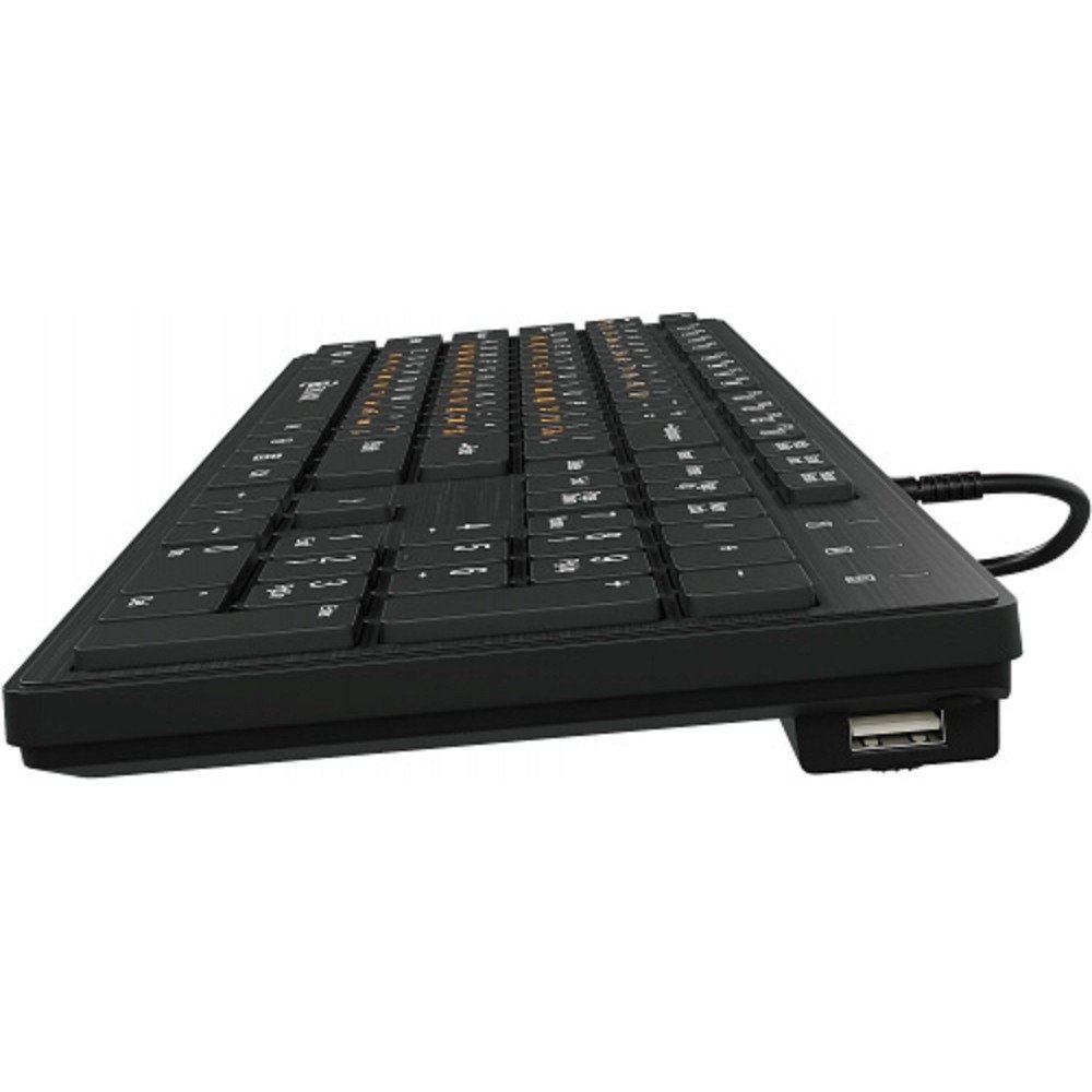 Клавиатура Oklick 520M2U черный/черный USB slim Multimedia [1061587]