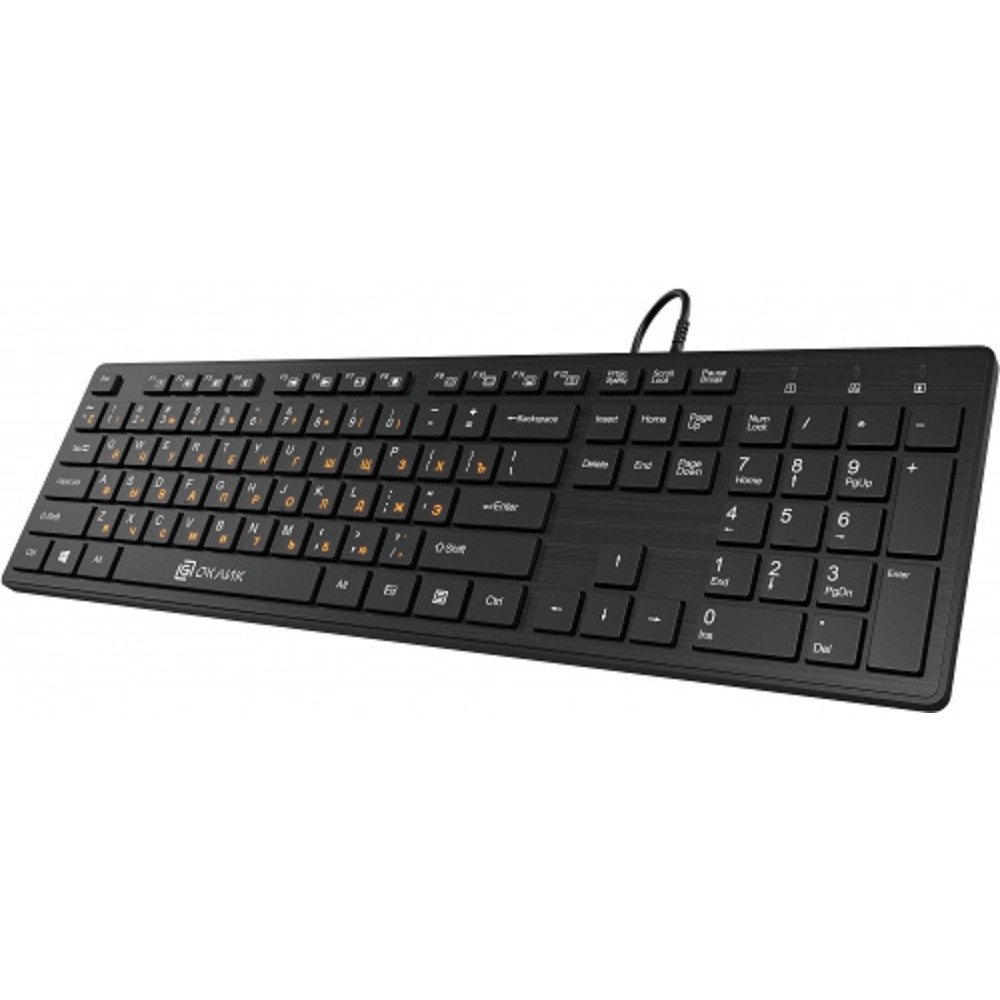 Клавиатура Oklick 520M2U черный/черный USB slim Multimedia [1061587]