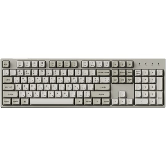 Полноразмерная (100%) механическая клавиатура Keychron C2 Pro 8K - проводная, 104 клавиши, цвет Retro, переключатели Keychron Super Banana, C2PX-M4-RU