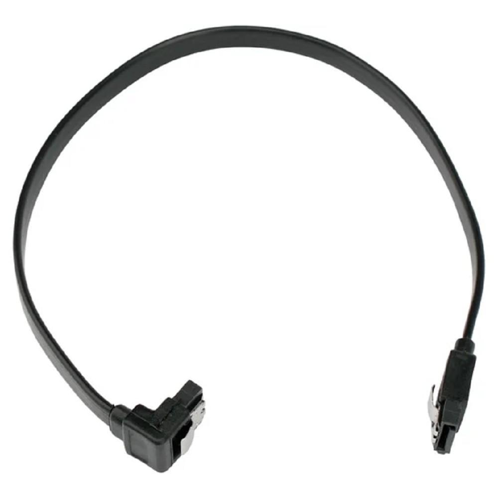 Cablexpert Кабель интерфейсный SATA Sata3 7pin / 7pin, угловой, защелка, 30см, черный, пакет (CC-SATAM-DATA90-BL-30CM)