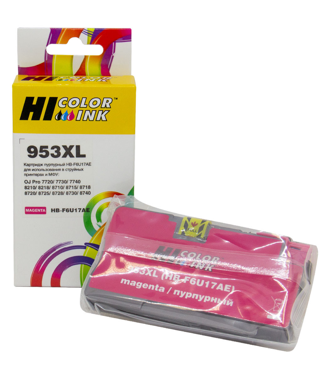 Картридж Hi-Black (HB-F6U17AE) для HP OJP 8710/8715/8720/8730/8210/8725, №953XL, NEW, M, 953XL(F6U17AE)
