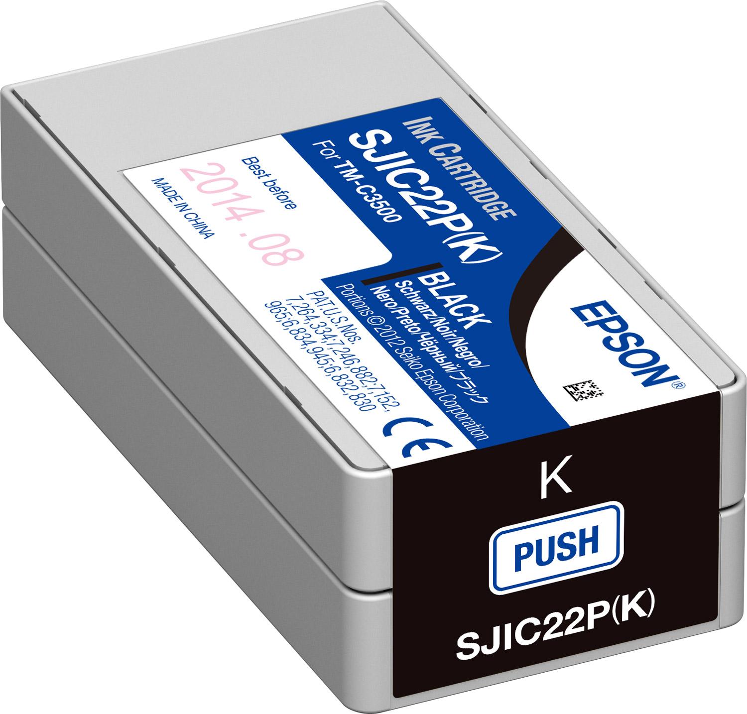 Картридж EPSON SJIC22P(K)  черный для TM-C3500, C33S020601